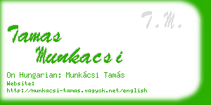 tamas munkacsi business card